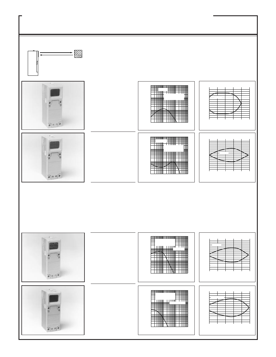 Multi-beam, & 4-wire scanner blocks, Models excess gain sensing mode beam pattern | Diffuse mode, Sbdx1, Sbdx1md, Sbd1, Sbdl1, Object | Banner MULTI-BEAM Series User Manual | Page 9 / 32