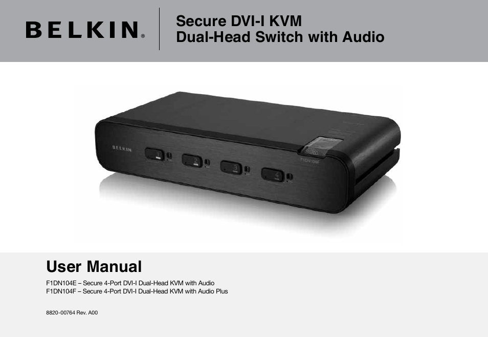 Belkin F1DN104F User Manual | 24 pages