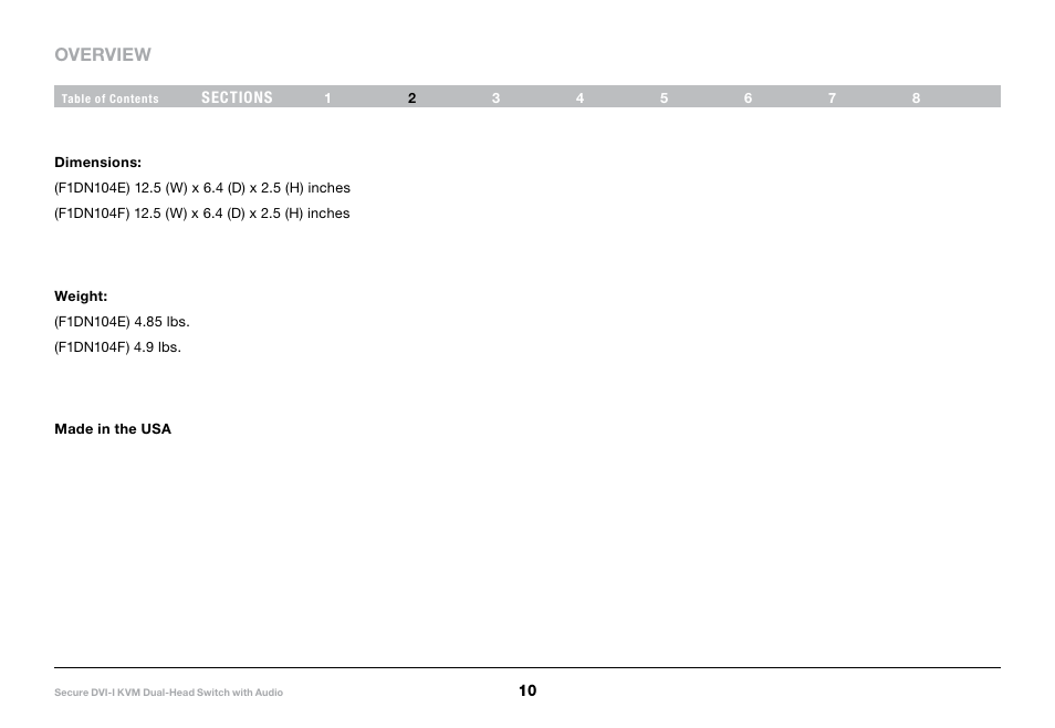Overview | Belkin F1DN104F User Manual | Page 12 / 24
