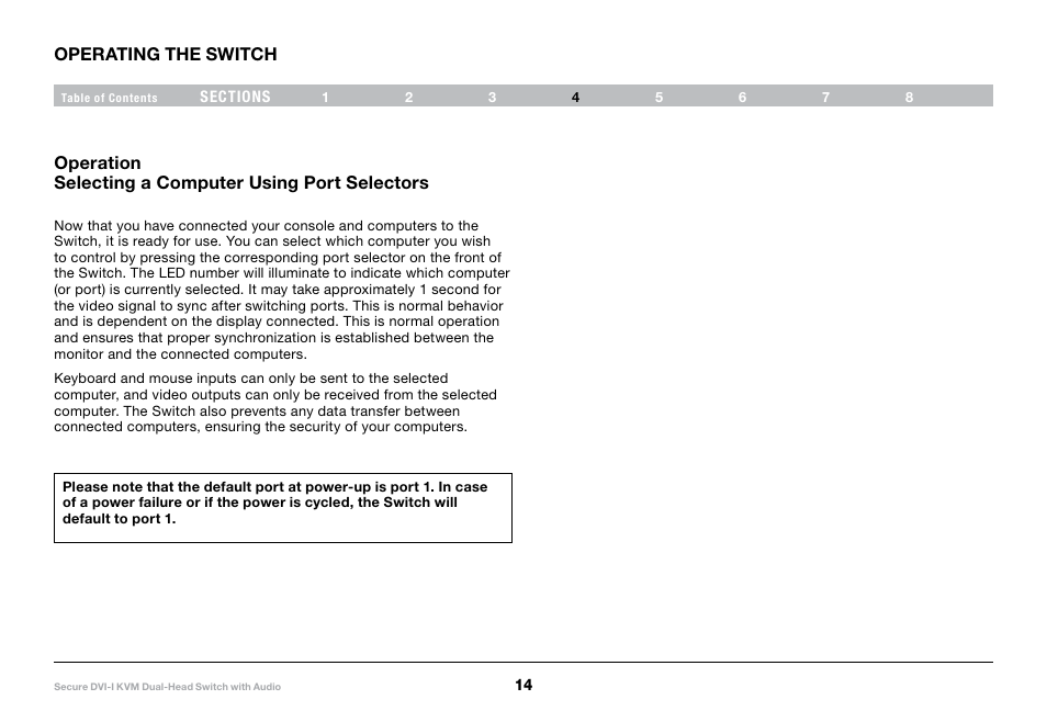 Operating the switch | Belkin F1DN104F User Manual | Page 16 / 24