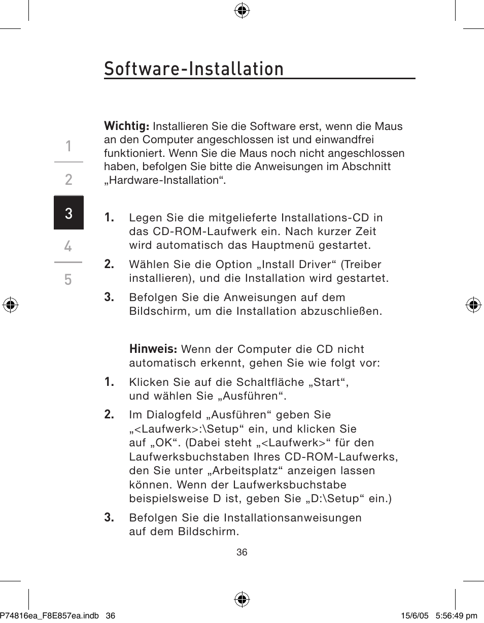 Software-installation | Belkin P74816EA User Manual | Page 40 / 88