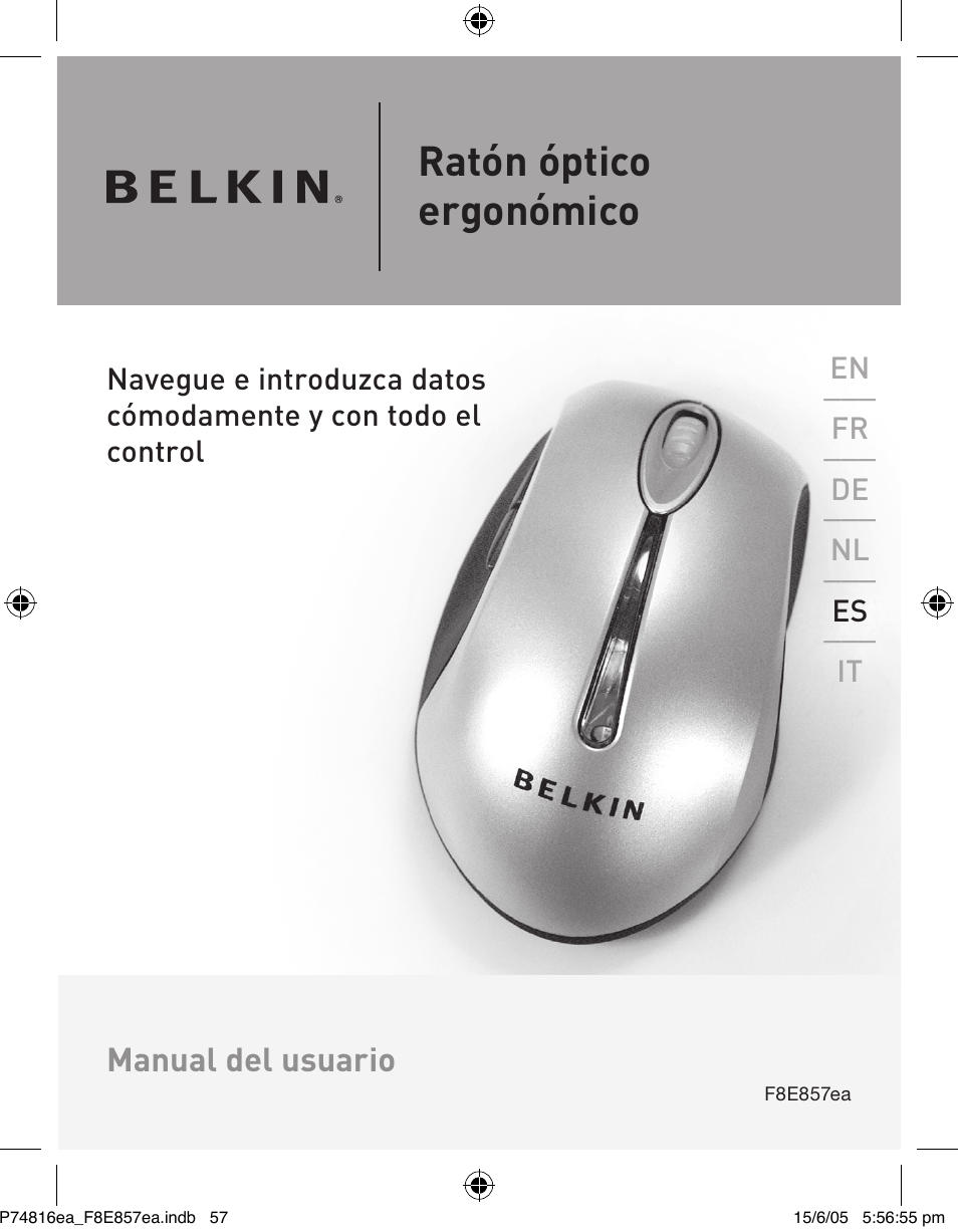 Ratón óptico ergonómico | Belkin P74816EA User Manual | Page 61 / 88
