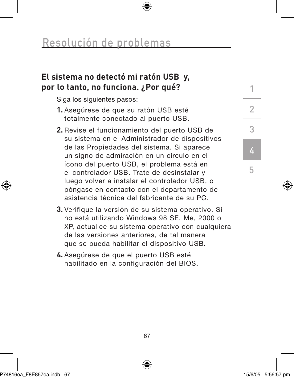 Resolución de problemas | Belkin P74816EA User Manual | Page 71 / 88