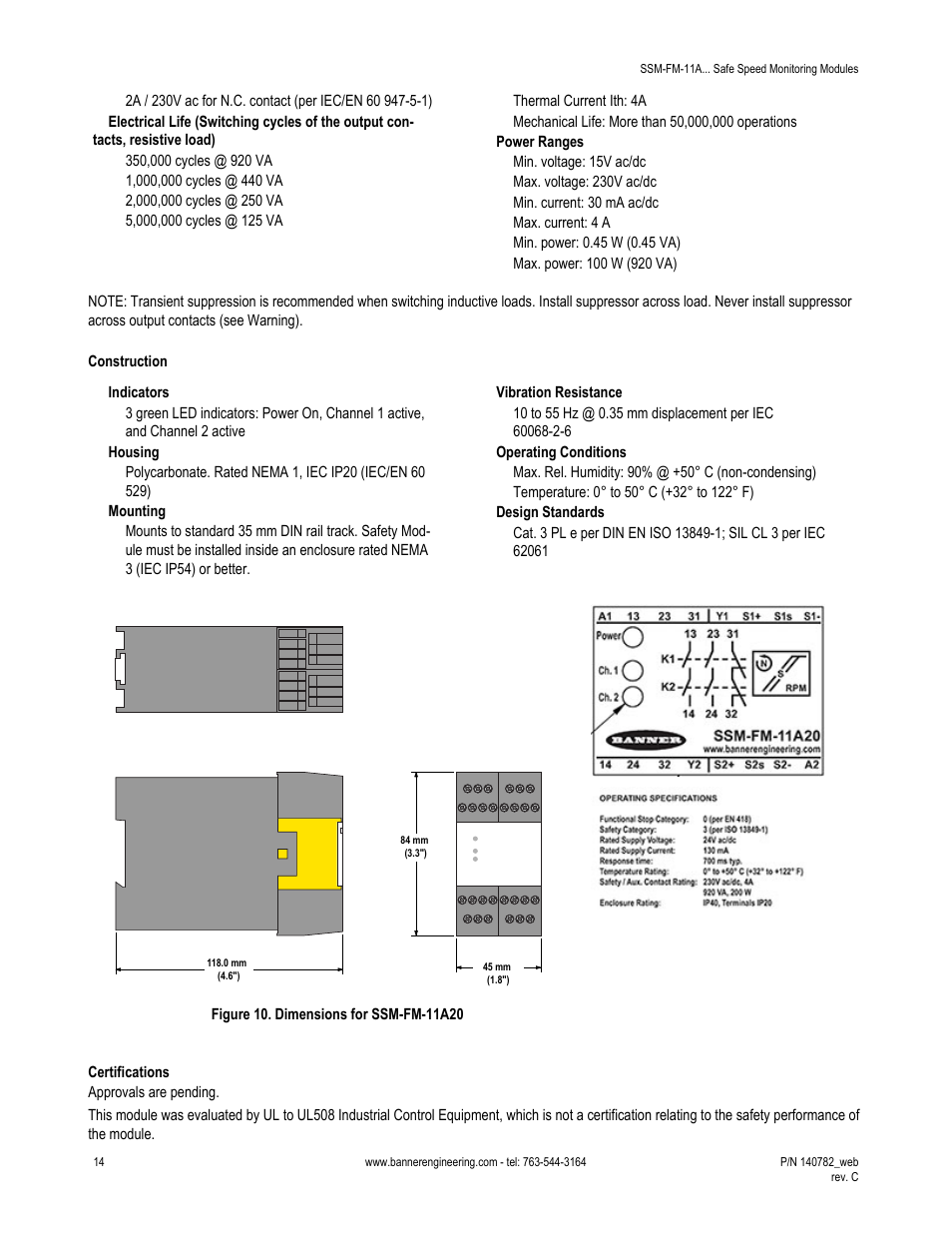 Banner Safe Speed Monitoring Modules User Manual | Page 14 / 15