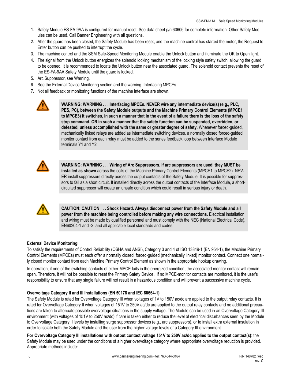 Banner Safe Speed Monitoring Modules User Manual | Page 6 / 15