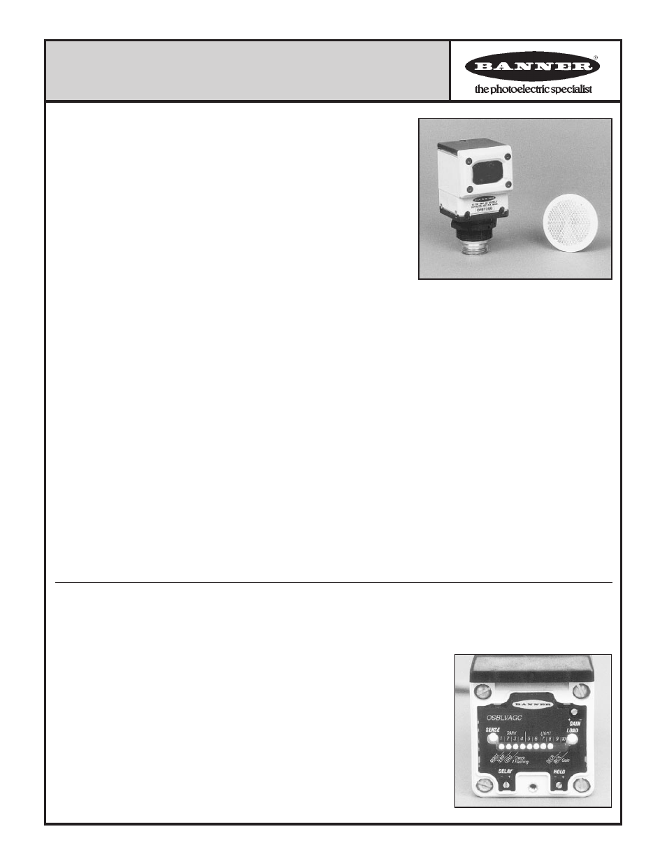 Banner OMNI-BEAM Series User Manual | 6 pages