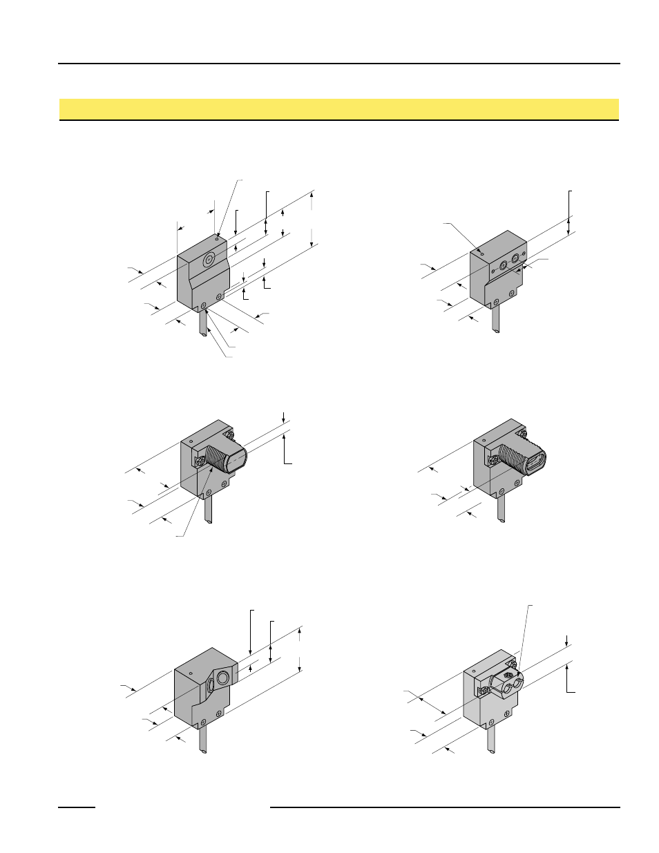 Econo-beam sensors, Miniature self-contained dc sensors, Econo-beam dc dimensions | Banner ECONO-BEAM SE61 Series User Manual | Page 7 / 8