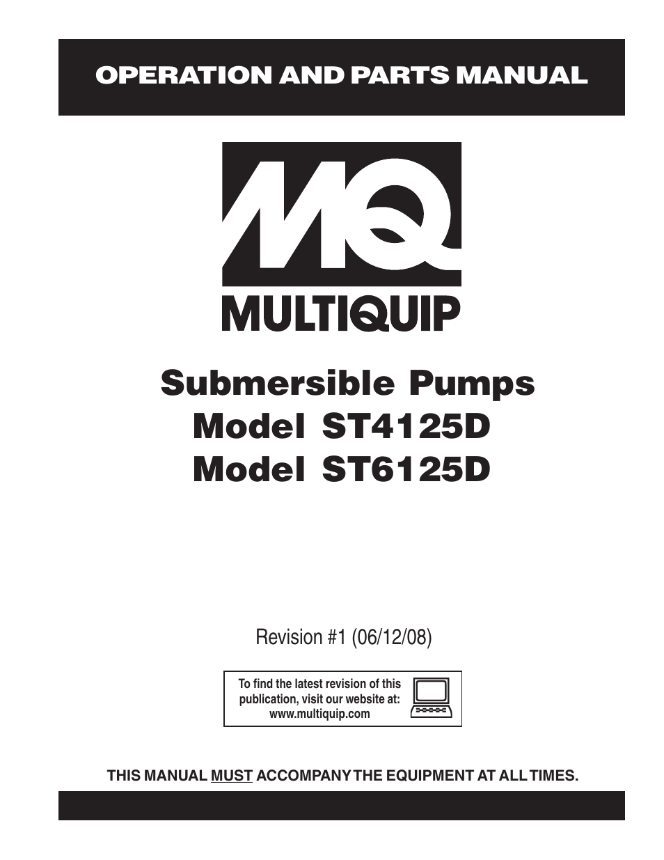 Multiquip ST4125D User Manual | 36 pages