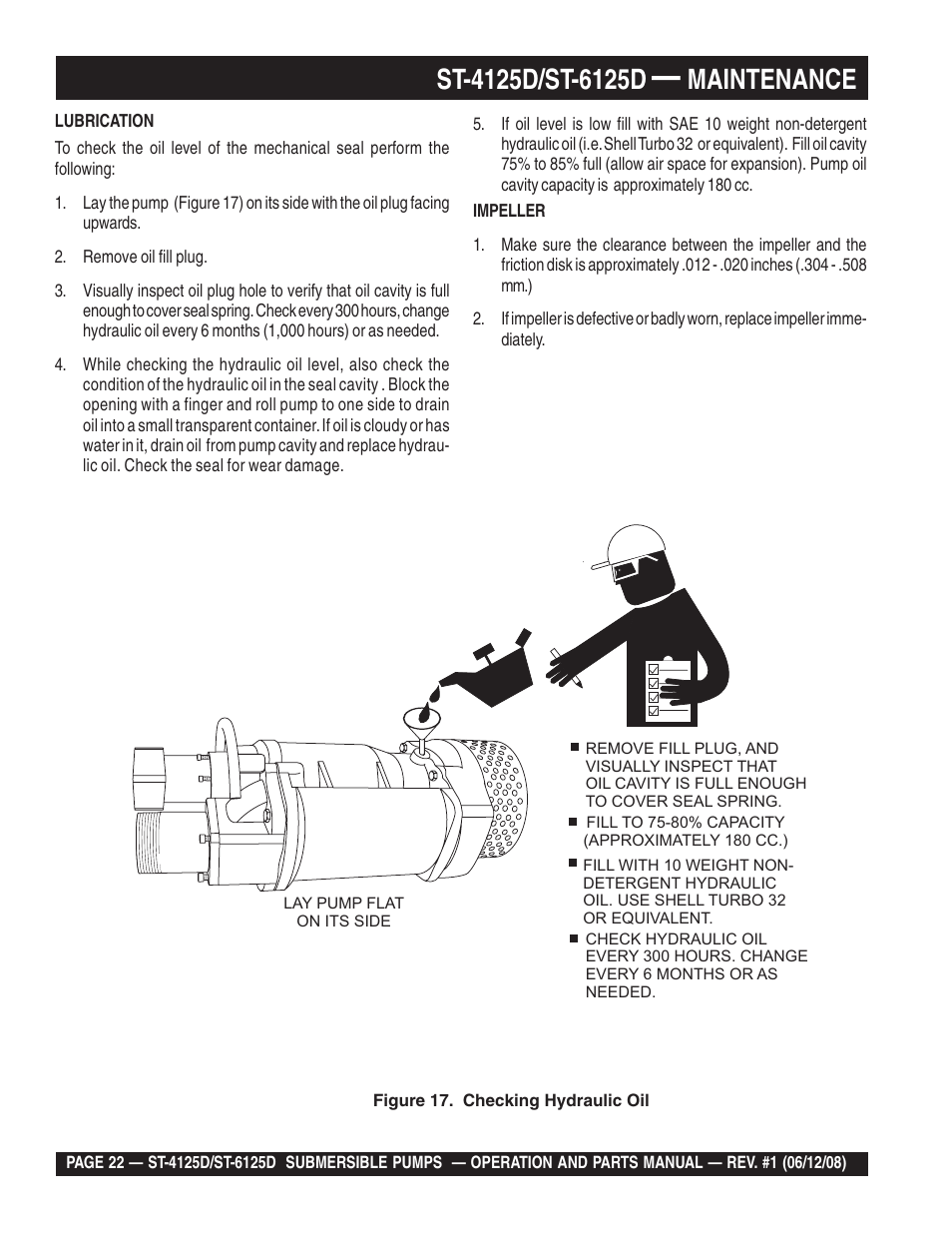 Maintenance | Multiquip ST4125D User Manual | Page 22 / 36
