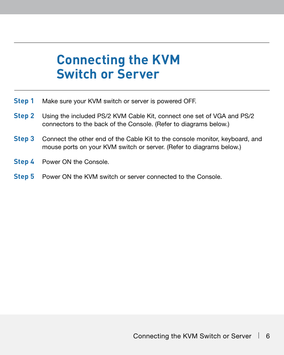 Connecting the kvm switch or server | Belkin F1DC101C-US User Manual | Page 6 / 10