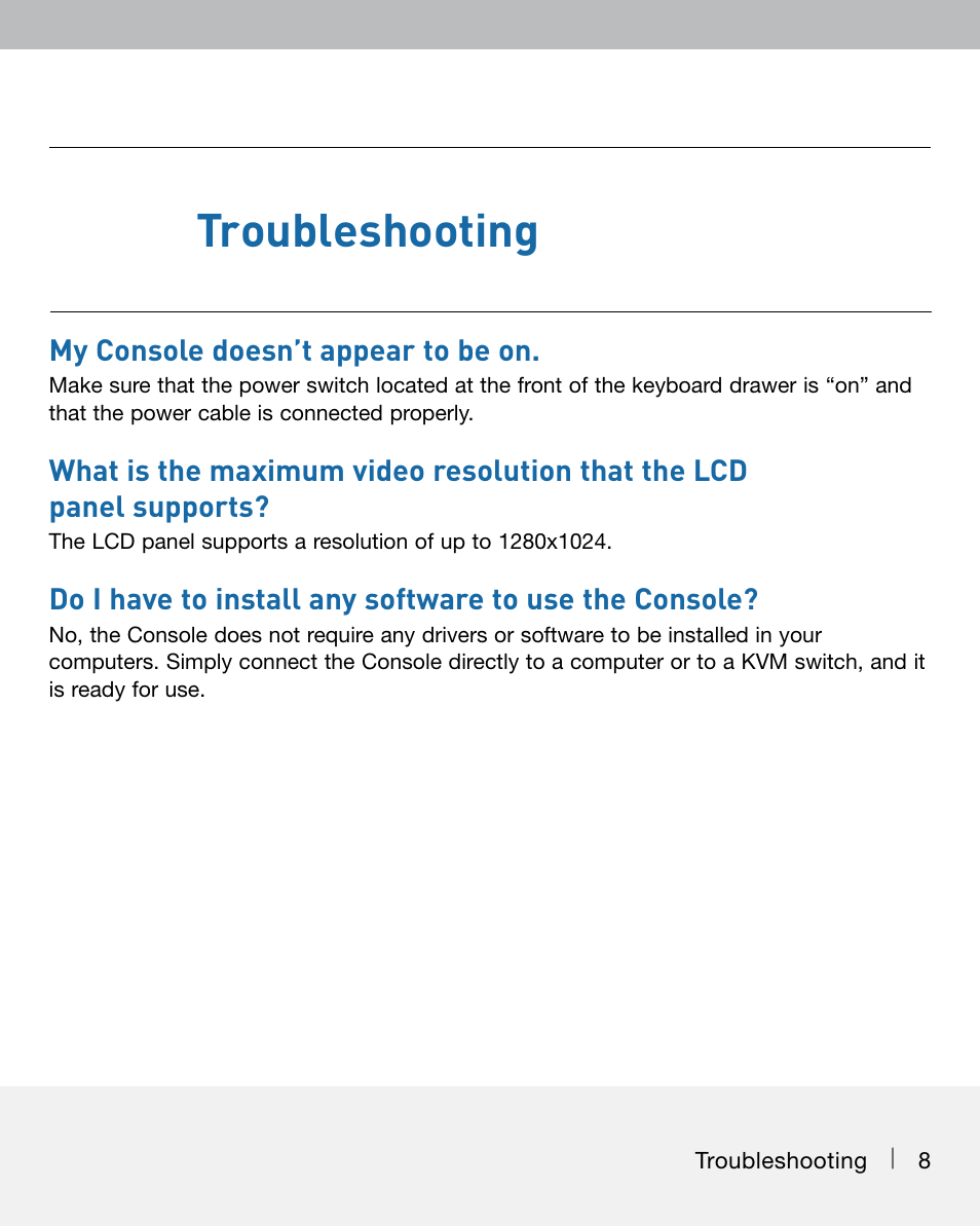 Troubleshooting | Belkin F1DC101C-US User Manual | Page 8 / 10