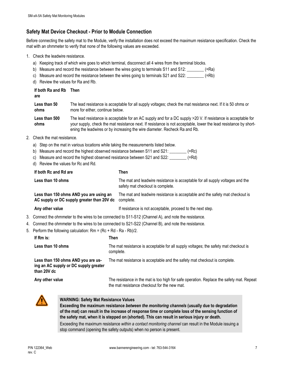 Banner Safety Mat Monitoring Modules User Manual | Page 7 / 16