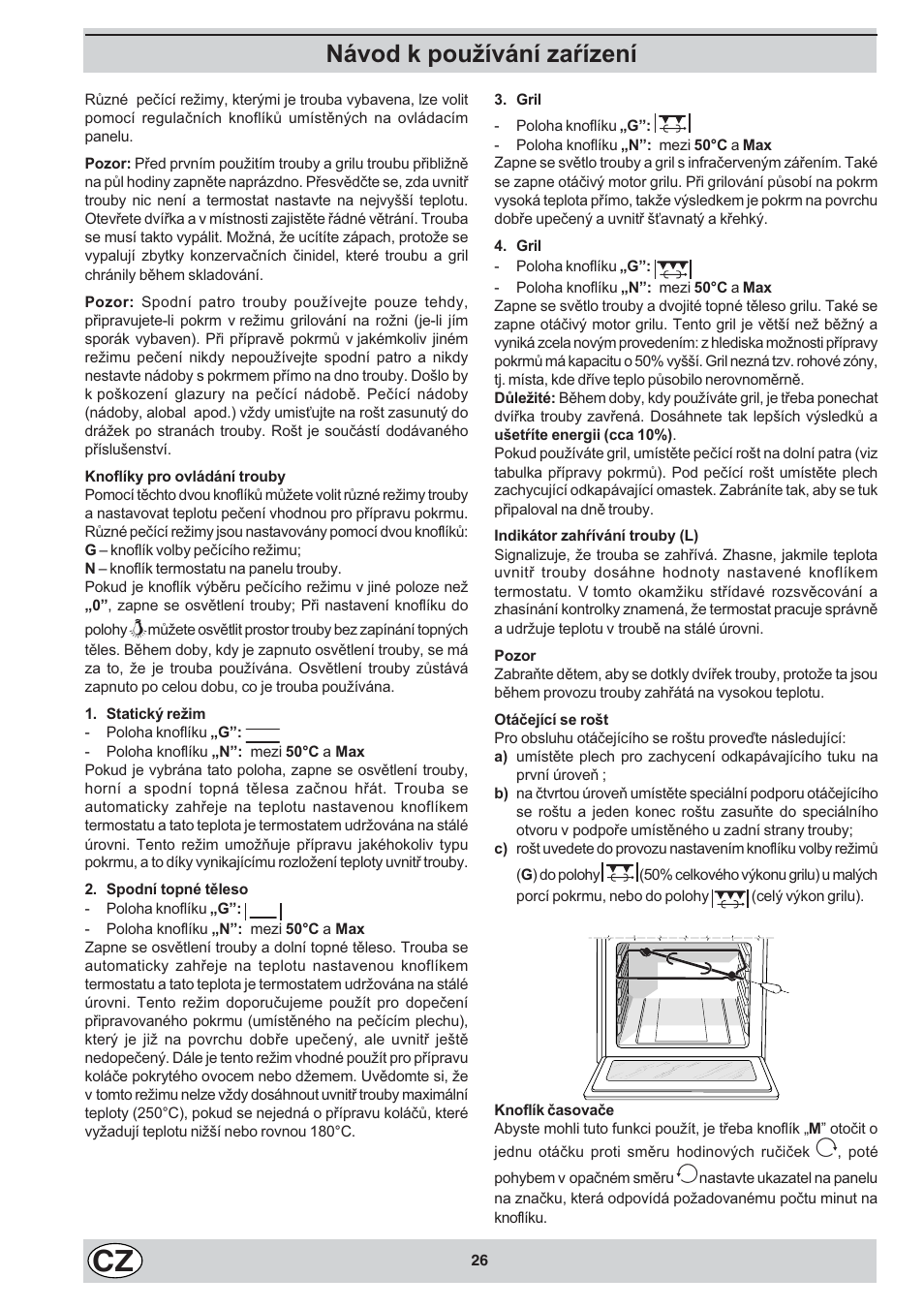 Návod k pouívání zaøízení | Indesit K3C11/R User Manual | Page 26 / 68