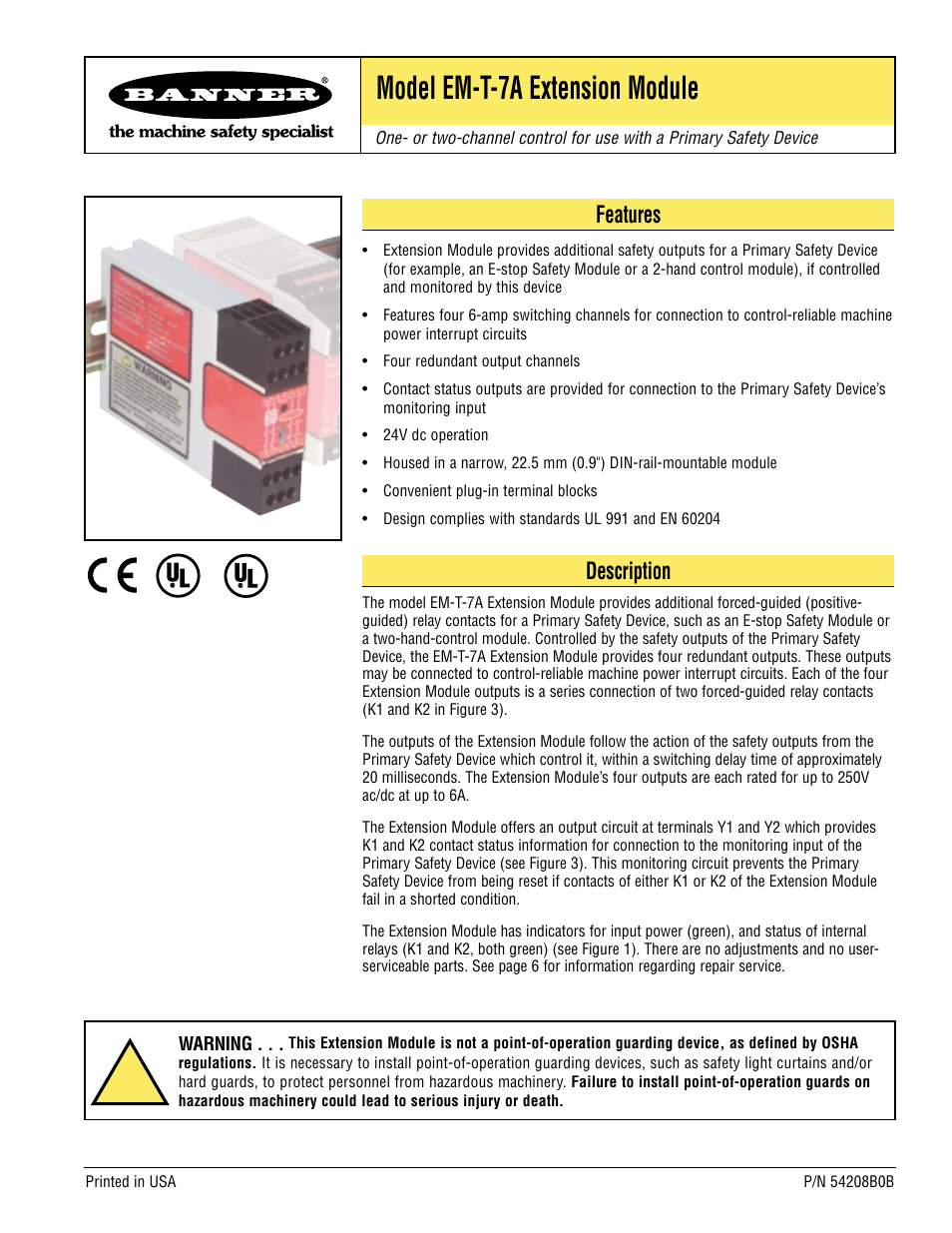 Banner Extension Modules User Manual | 8 pages