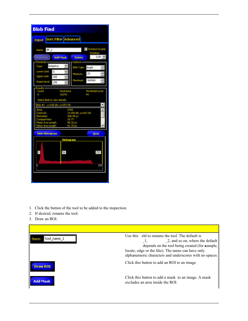 Adding a blob find tool | Banner PresencePLUS Pro COLOR—PROII Camera User Manual | Page 117 / 392