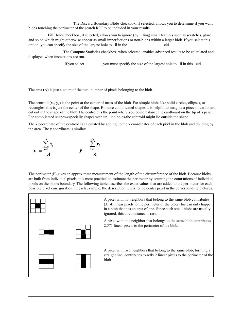 Blob find tool advanced tab results, Area, Centroid | Perimeter | Banner PresencePLUS Pro COLOR—PROII Camera User Manual | Page 123 / 392