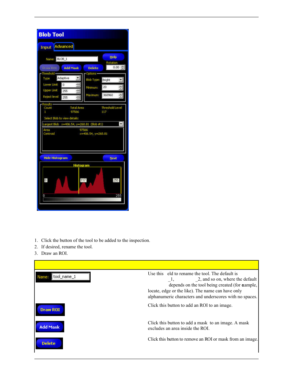 Adding a blob detect tool | Banner PresencePLUS Pro COLOR—PROII Camera User Manual | Page 130 / 392