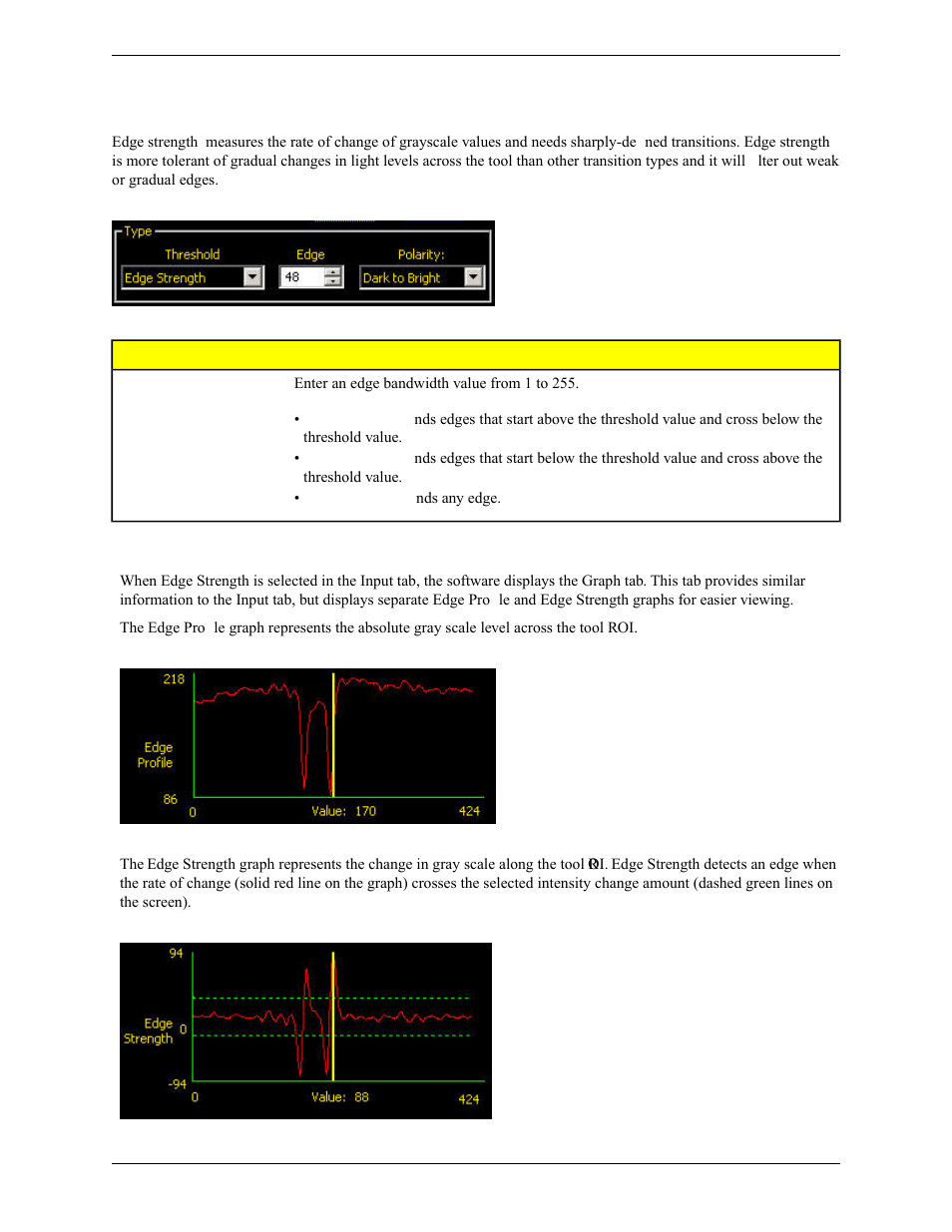 Edge strength | Banner PresencePLUS Pro COLOR—PROII Camera User Manual | Page 166 / 392