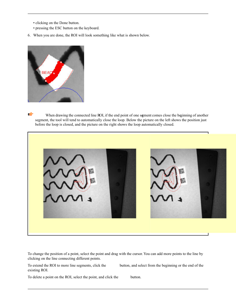Modifying an roi | Banner PresencePLUS Pro COLOR—PROII Camera User Manual | Page 206 / 392