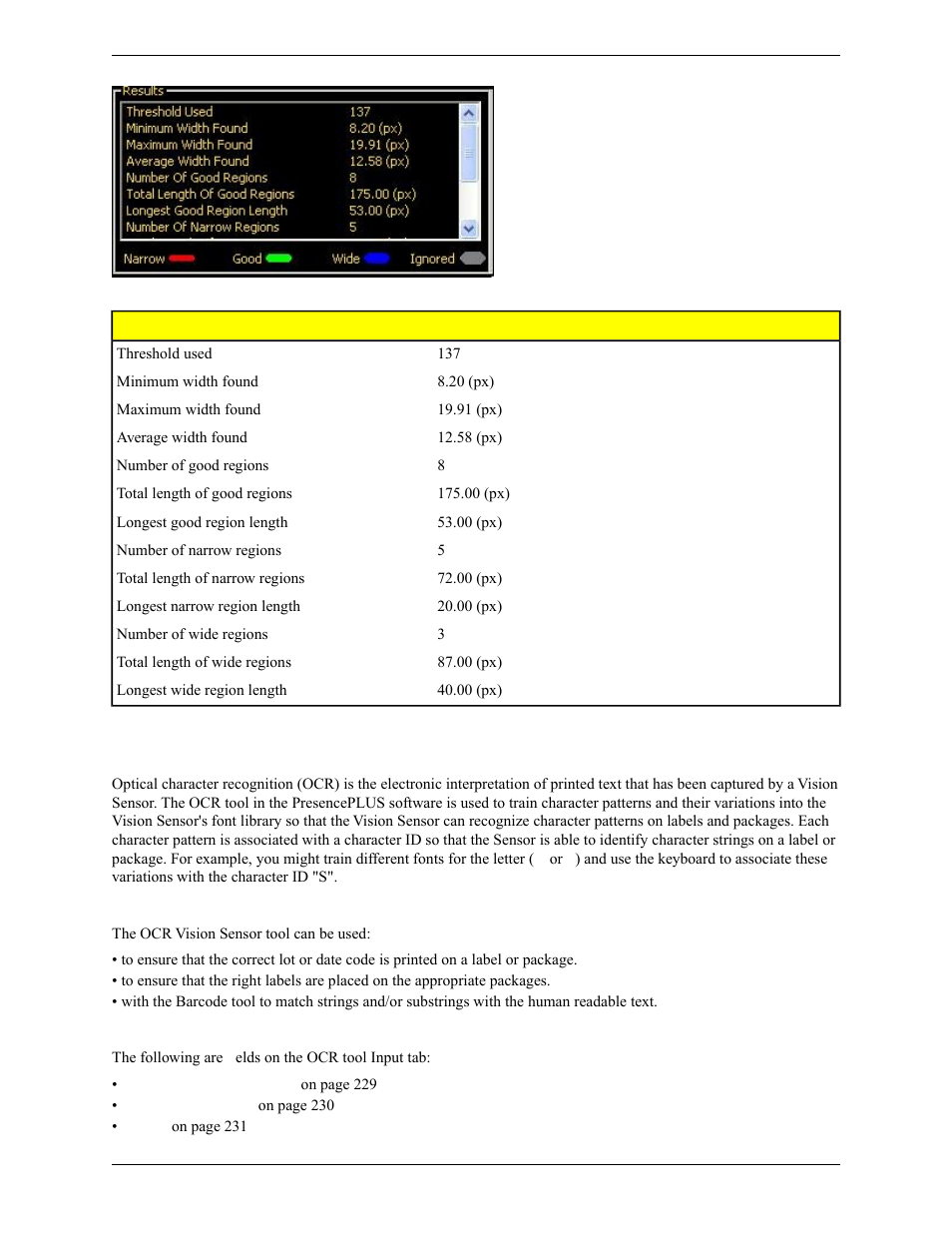 5 optical character recognition (ocr) tool | Banner PresencePLUS Pro COLOR—PROII Camera User Manual | Page 210 / 392