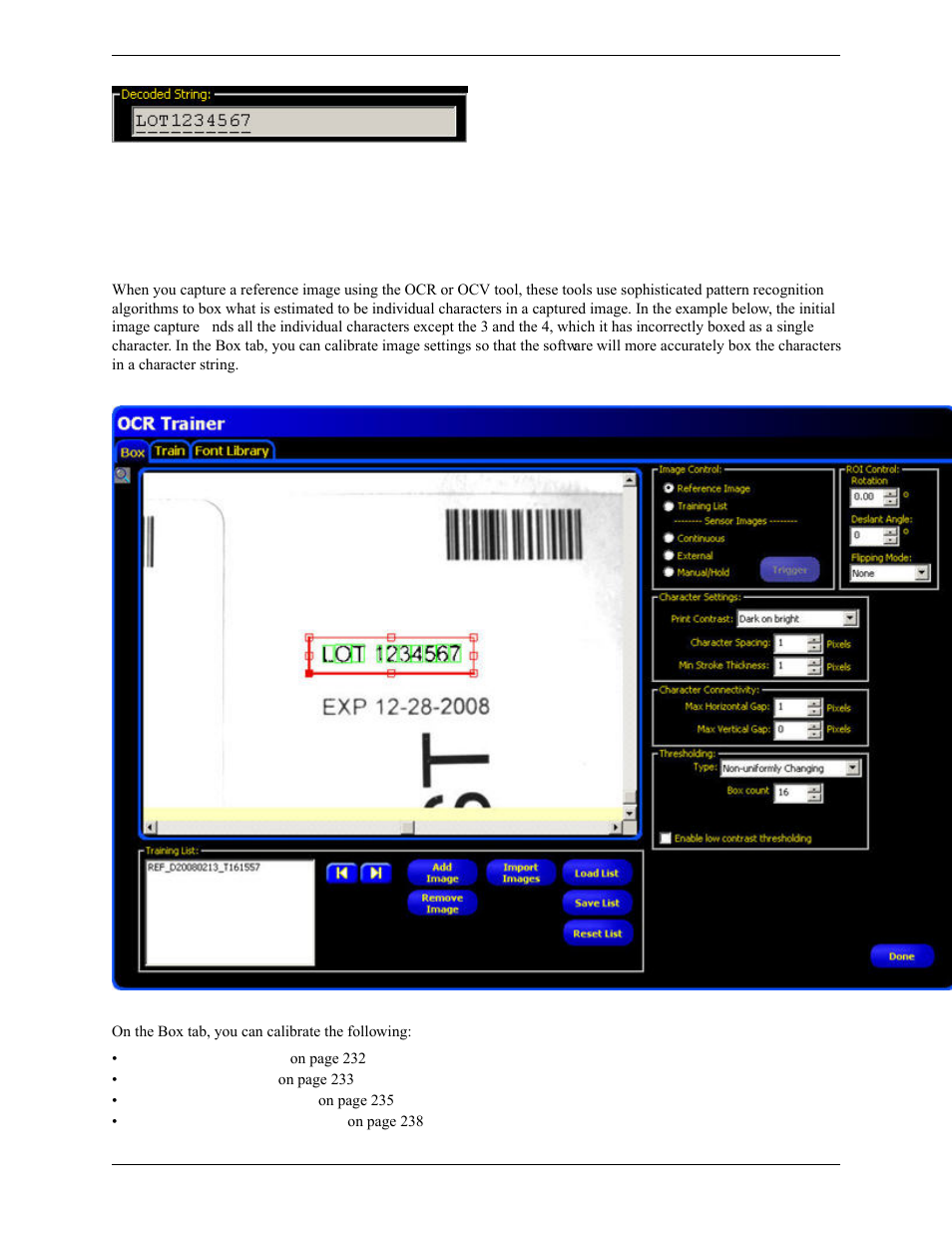 6 trainer, The box tab | Banner PresencePLUS Pro COLOR—PROII Camera User Manual | Page 212 / 392