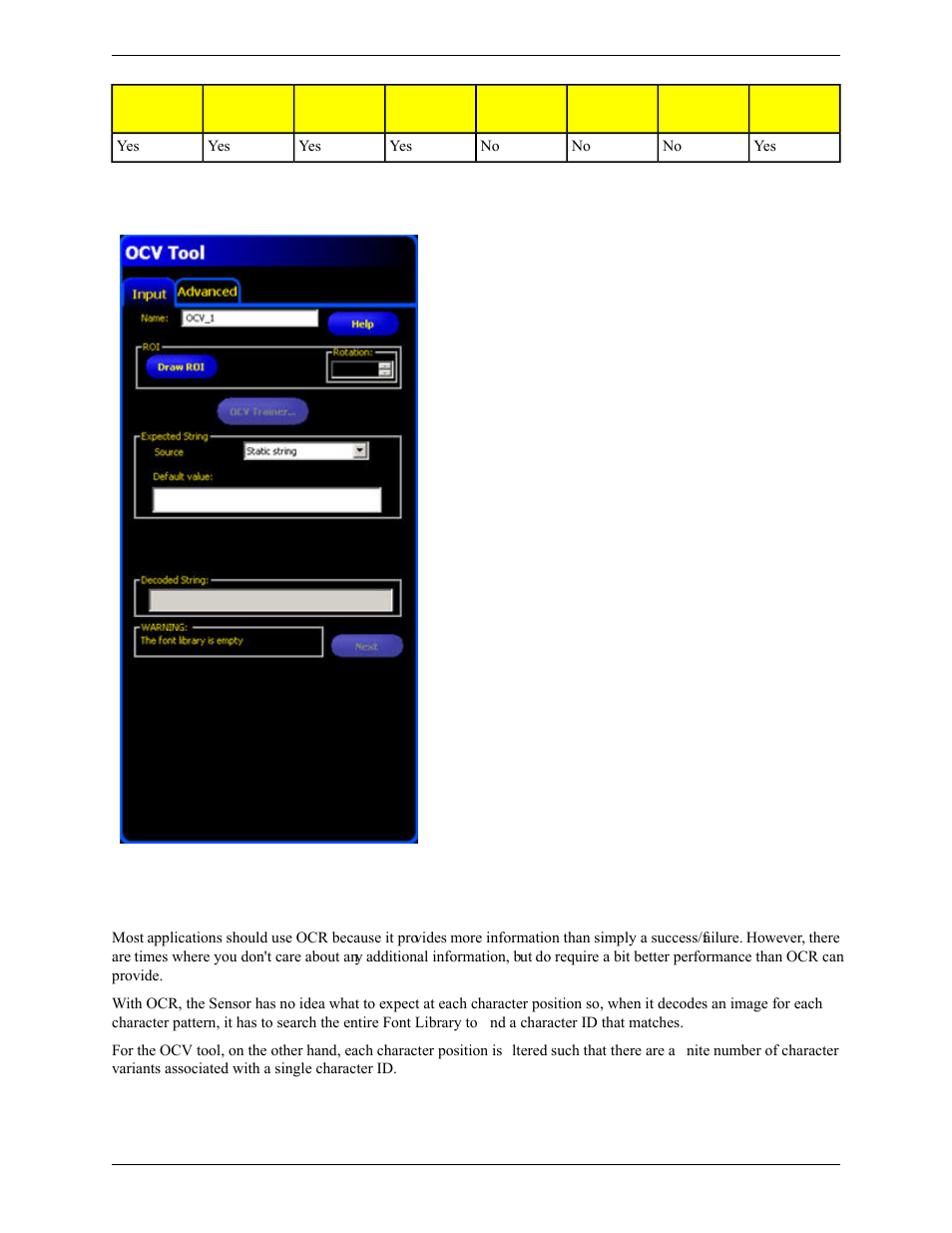 Should i use ocr or ocv | Banner PresencePLUS Pro COLOR—PROII Camera User Manual | Page 229 / 392