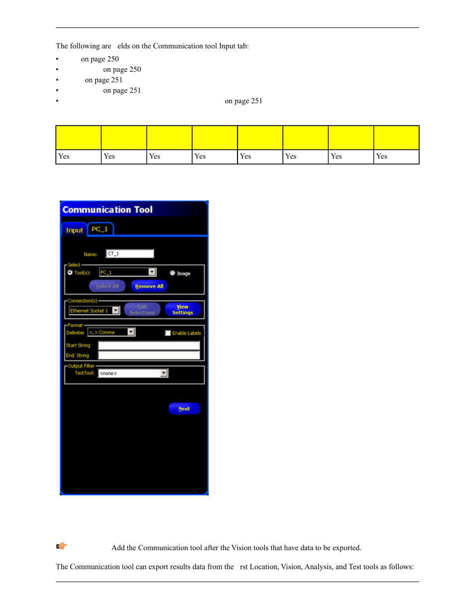 Adding a communication tool | Banner PresencePLUS Pro COLOR—PROII Camera User Manual | Page 249 / 392