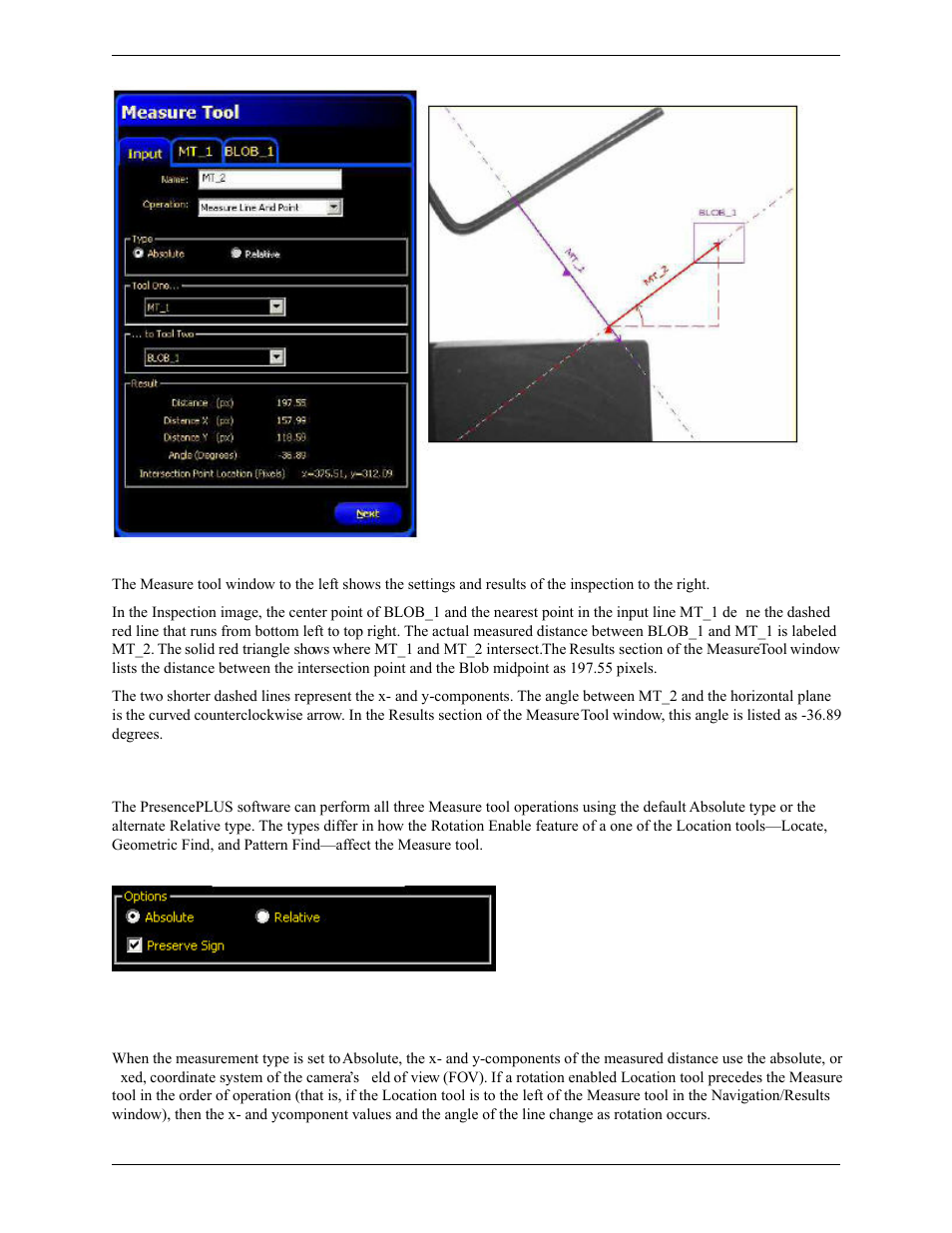 Measurement type, Absolute | Banner PresencePLUS Pro COLOR—PROII Camera User Manual | Page 281 / 392