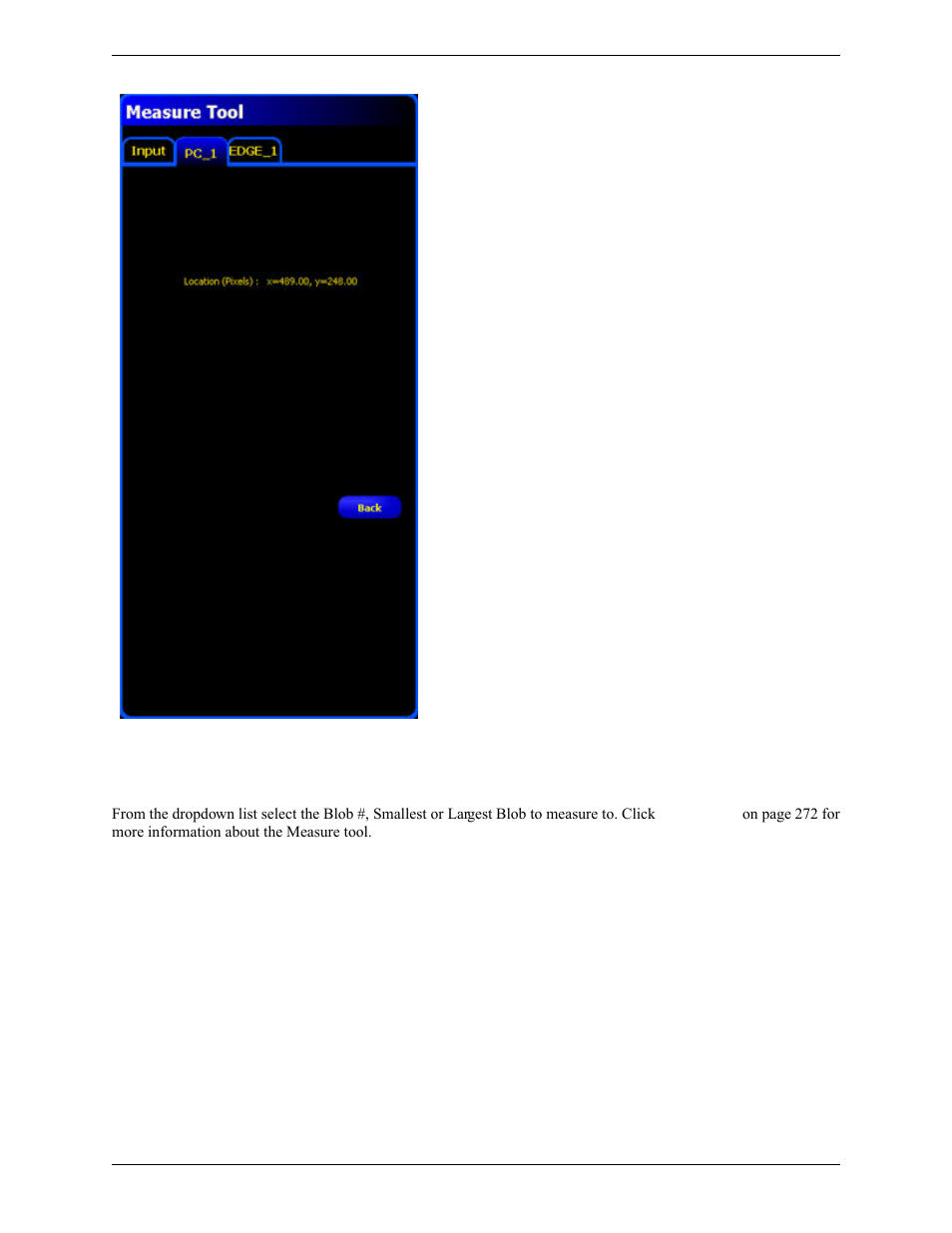 Measure tool blob and color blob tab | Banner PresencePLUS Pro COLOR—PROII Camera User Manual | Page 288 / 392