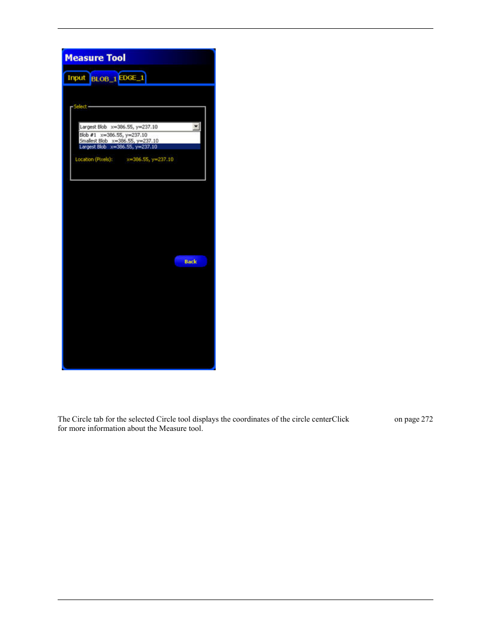 Measure tool circle tab | Banner PresencePLUS Pro COLOR—PROII Camera User Manual | Page 289 / 392