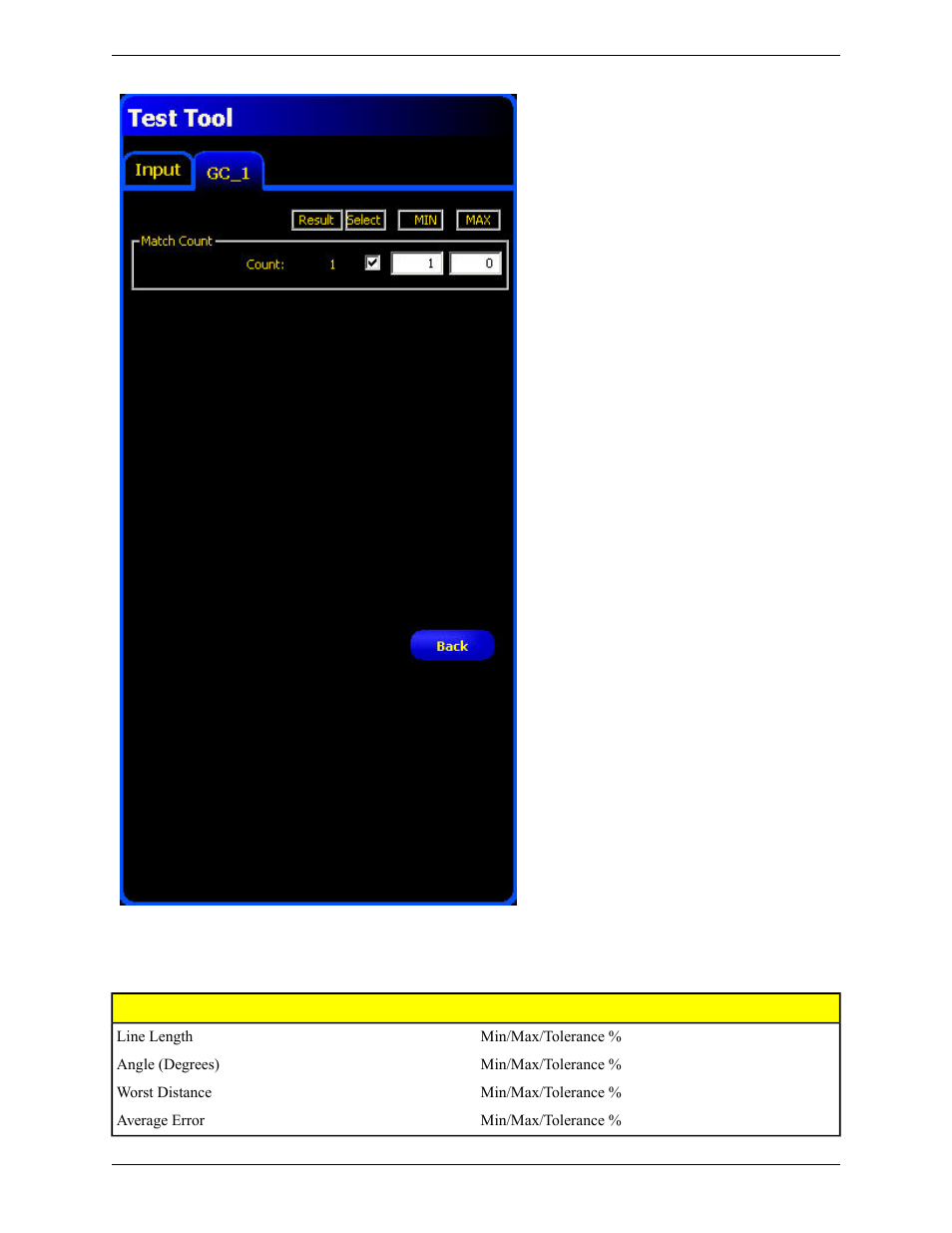 Test tool line tab | Banner PresencePLUS Pro COLOR—PROII Camera User Manual | Page 310 / 392