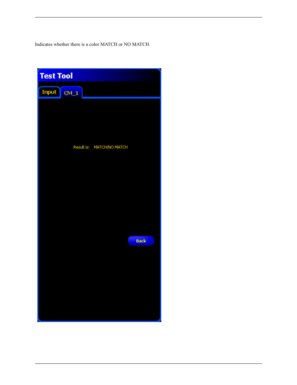Test tool color match tab | Banner PresencePLUS Pro COLOR—PROII Camera User Manual | Page 315 / 392