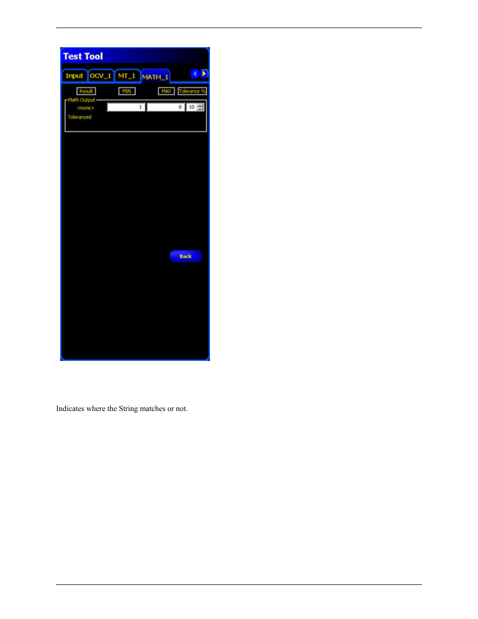 Test tool measure tab | Banner PresencePLUS Pro COLOR—PROII Camera User Manual | Page 318 / 392