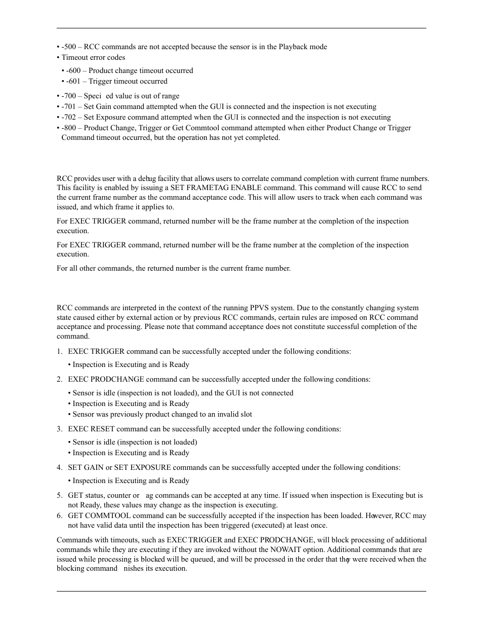 3 frame tag numbers, 4 command processing, 3 frame tag numbers 8.7.4 command processing | Banner PresencePLUS Pro COLOR—PROII Camera User Manual | Page 329 / 392