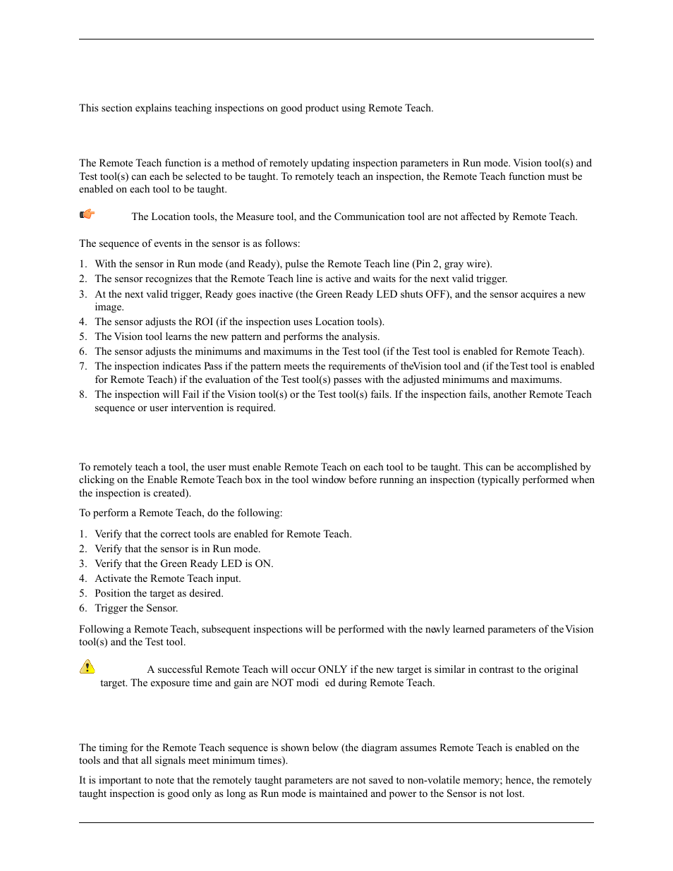 4 remote teach, 1 understanding remote teach, 2 remotely teaching a tool | 3 timing sequence | Banner PresencePLUS Pro COLOR—PROII Camera User Manual | Page 336 / 392
