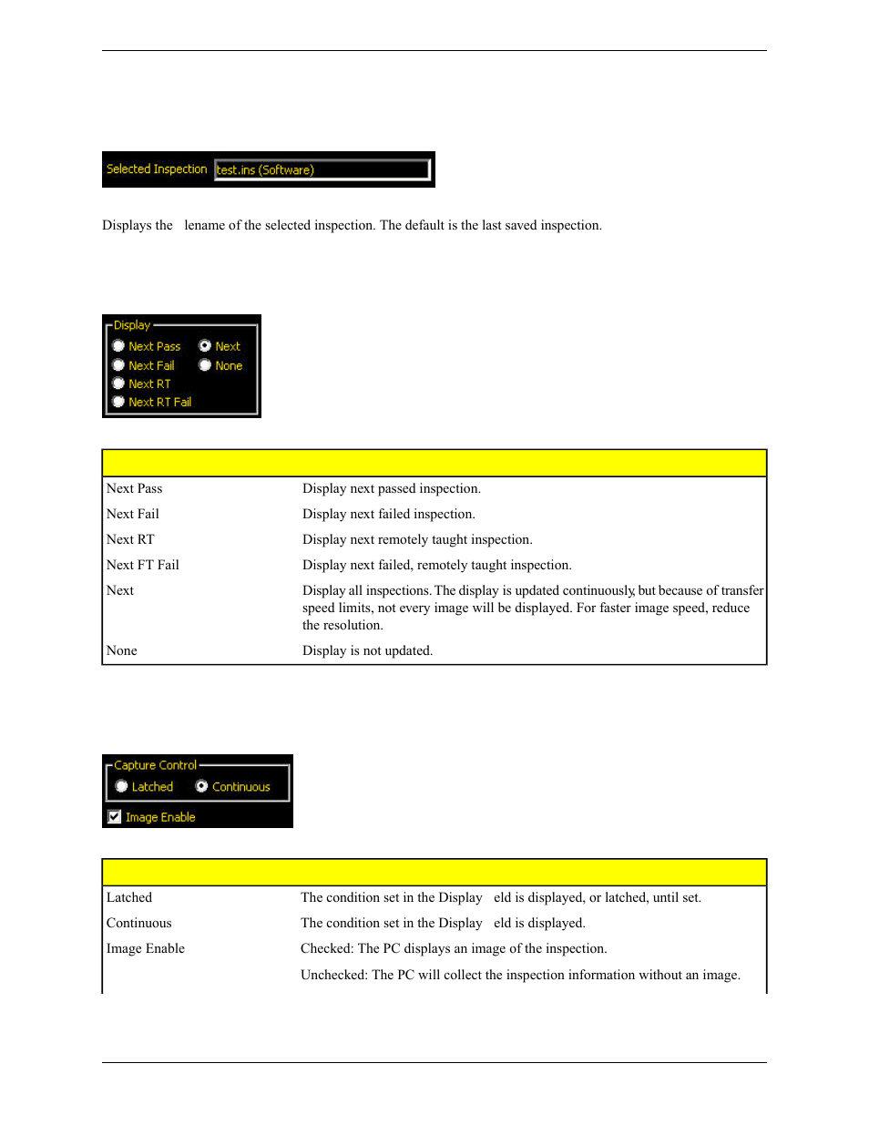 1 selected inspection, 2 display, 3 capture control | Banner PresencePLUS Pro COLOR—PROII Camera User Manual | Page 340 / 392