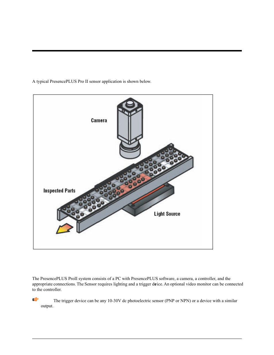 Hardware installation, 1 typical proii vision application, 2 presenceplus® proii components | Chapter 15: hardware installation, Proii components, Chapter 15 hardware installation, 2 presenceplus | Banner PresencePLUS Pro COLOR—PROII Camera User Manual | Page 369 / 392