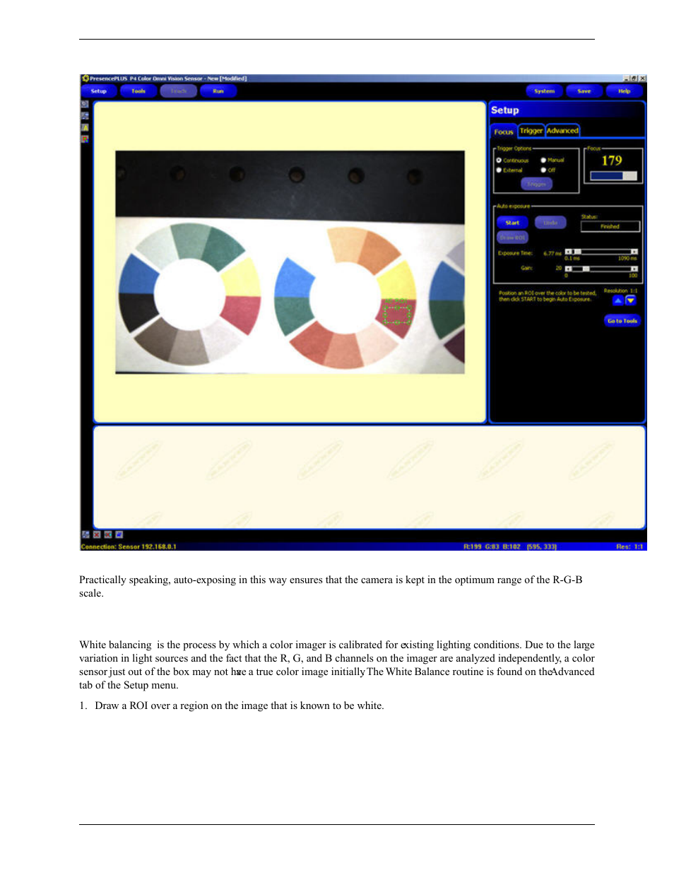 White balance | Banner PresencePLUS Pro COLOR—PROII Camera User Manual | Page 37 / 392
