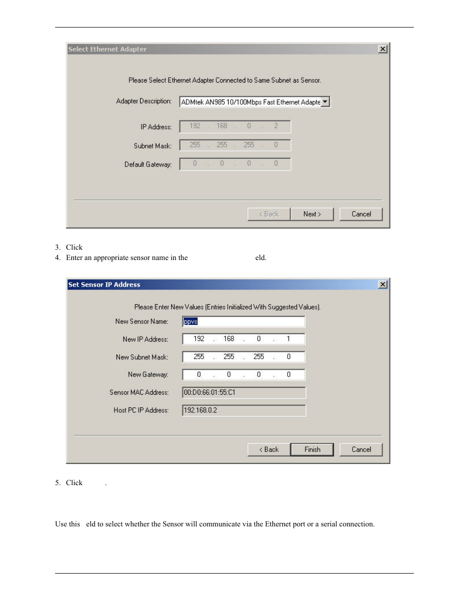 2 pc (gui) to sensor connection setup | Banner PresencePLUS Pro COLOR—PROII Camera User Manual | Page 49 / 392