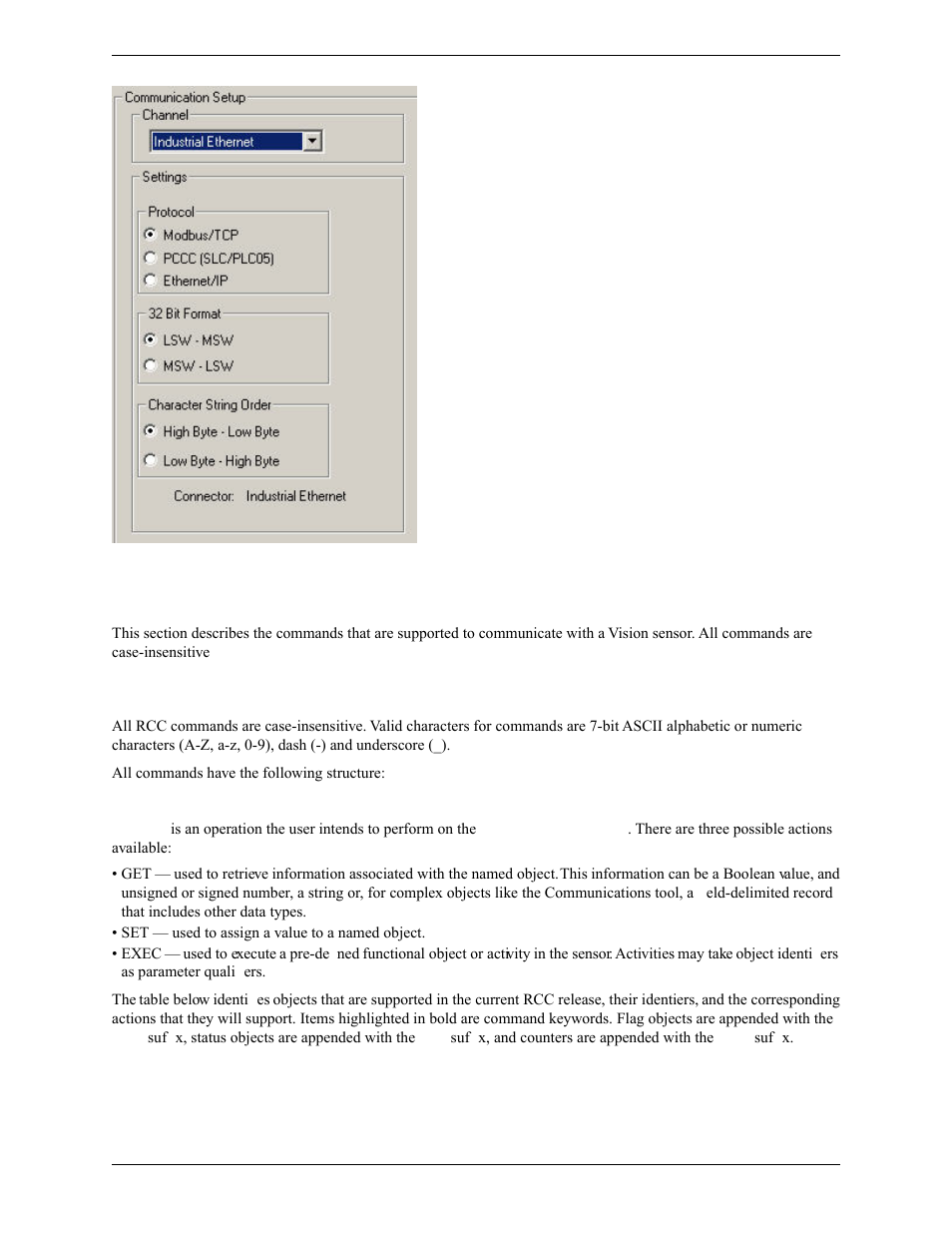 2 remote command channel configuration, Remote command set | Banner PresencePLUS Pro COLOR—PROII Camera User Manual | Page 56 / 392
