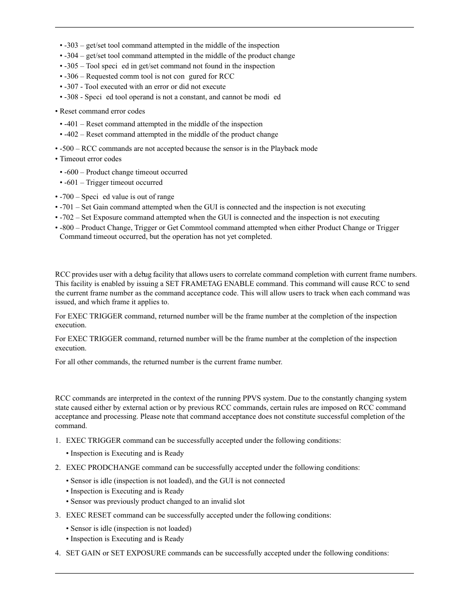 Frame tag numbers, Command processing | Banner PresencePLUS Pro COLOR—PROII Camera User Manual | Page 61 / 392