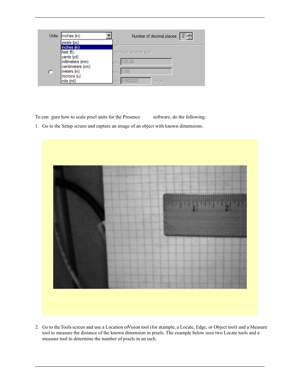 2 configure with known distance | Banner PresencePLUS Pro COLOR—PROII Camera User Manual | Page 88 / 392