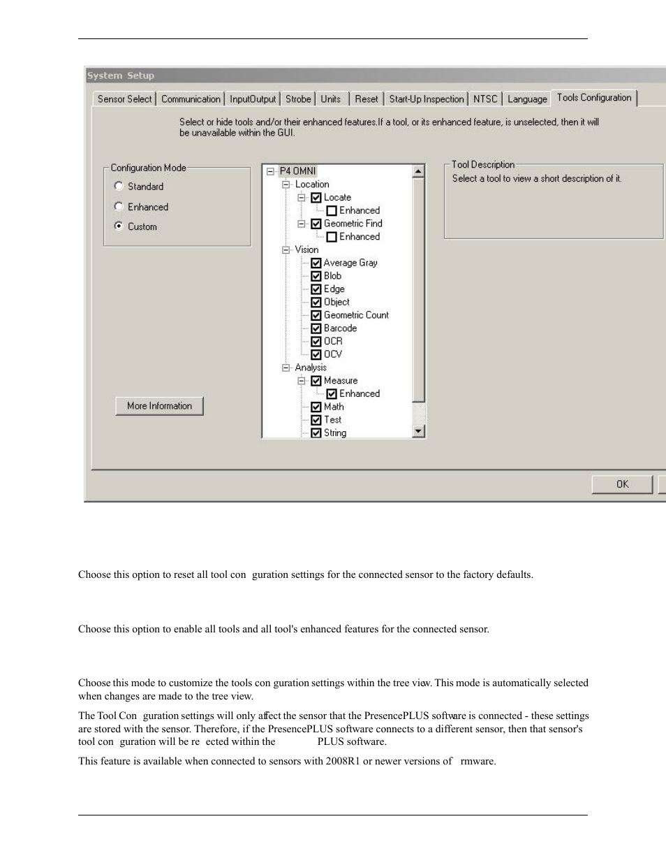 1 standard mode, 2 enhanced mode, 3 custom mode | Banner PresencePLUS Pro COLOR—PROII Camera User Manual | Page 95 / 392