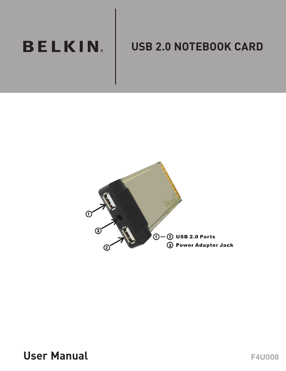 Belkin USB 2.0 Notebook Card F4U008 User Manual | 7 pages