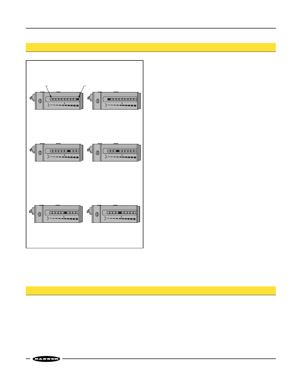 R55 color mark sensor, Sensitivity adjustment, Sensing contrast | Figure 5b. minimum recommended contrast | Banner R55E Series User Manual | Page 5 / 8