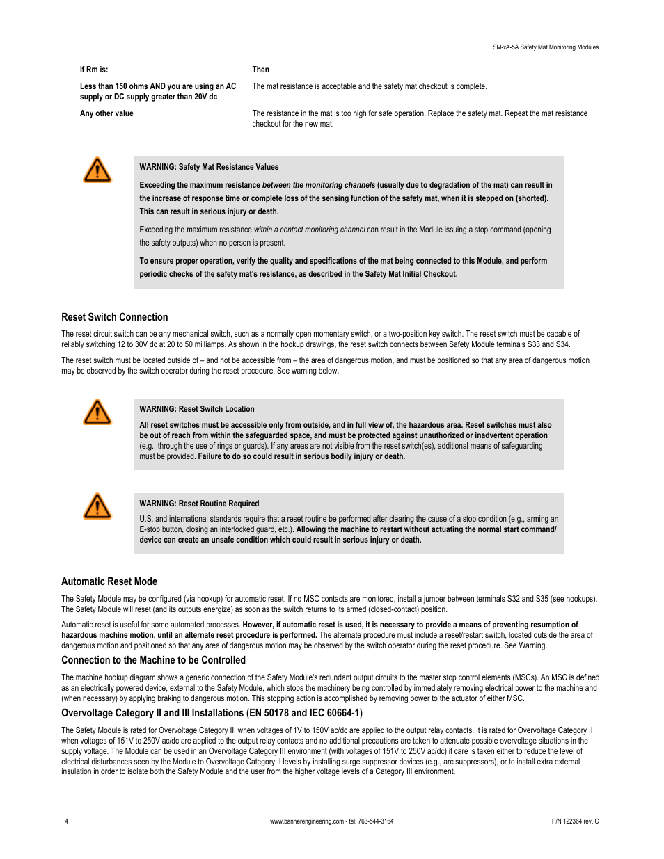 Banner Safety Mat Monitoring Modules User Manual | Page 4 / 8