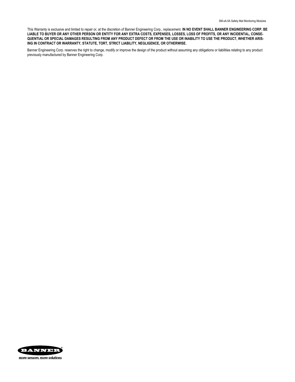 Banner Safety Mat Monitoring Modules User Manual | Page 8 / 8