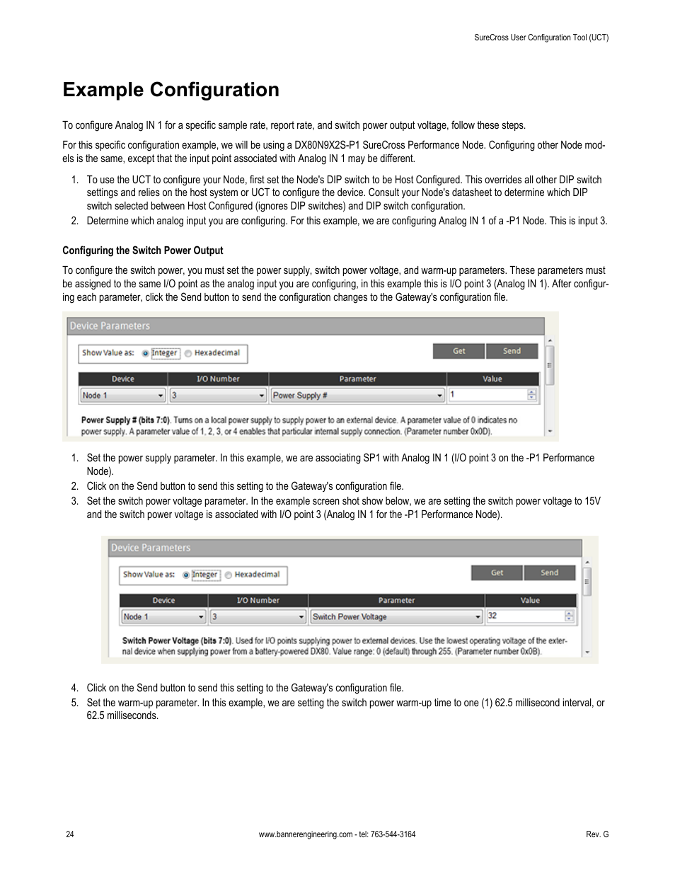 Example configuration | Banner SureCross DX80 Wireless Networks User Manual | Page 24 / 31