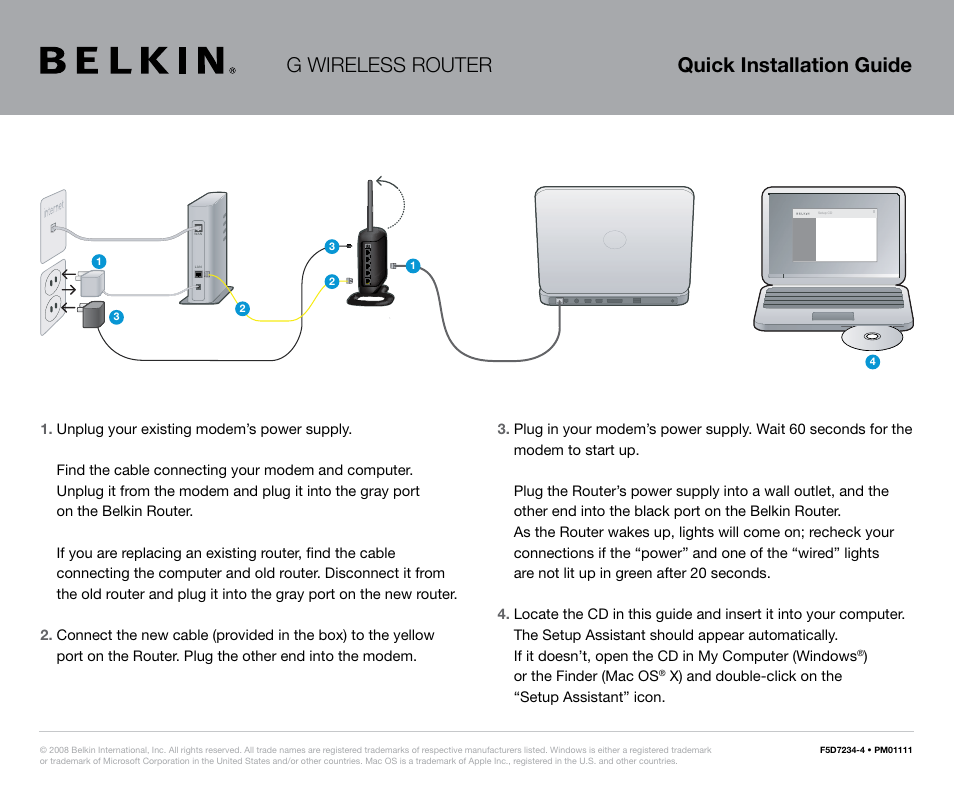 Belkin PM01111 User Manual | 2 pages