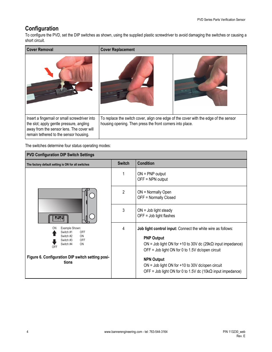 Configuration | Banner PVD100 Pallet Sensor User Manual | Page 4 / 9